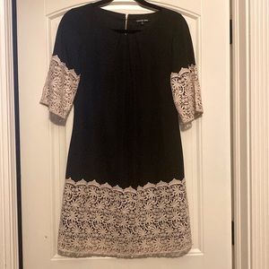 Black and cream dress